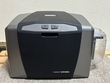 HID Fargo DTC1250e ID Card Printer Single Sided USB Tested Working w/ Adapter picture