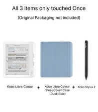 Kobo Libra Colour White eReader w/ Dusk Blue SleepCover & Stylus 2 (Bundle) picture