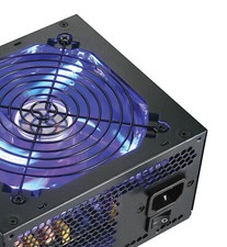 New SHARK 1000W Blue LED Fan 2x PCIe Gaming PC ATX 12V 80plus Cool Power Supply picture