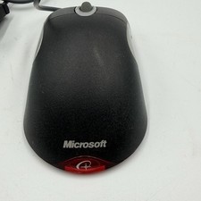 Vintage Microsoft IntelliMouse Optical 1.1A USB PS2 Wired Mouse Black Red2003 picture