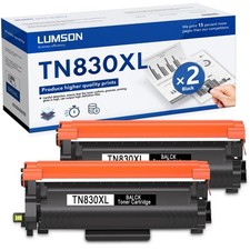 TN830XL Toner Cartridge Compatible with Chip for HL-L2465DW MFC-L2900DW 2PK  picture