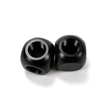 Black G1/4 Ball Valve Tee Fitting 3-Way 2-Pack Water Cooling Ships from US picture