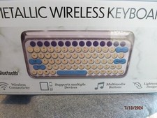 Purple Metallic Wireless Bluetooth Keyboard--NIB picture