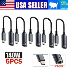 5X 140W Laptop Charger Converter USB Type C Power Charging Cable Adapter 7406 picture