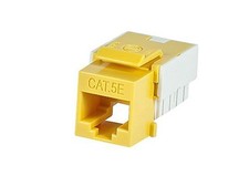 Monoprice 110047 Slim Cat5E Punch Down Keystone Jack Yellow picture