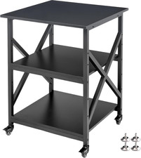 Printer Stand, 23.6 X 23.6 X 30.1 Inches Large Square Printer Table with Height picture