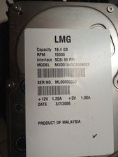 Fujitsu White Label LMG SCSI ULTRA160 18.4Gb SCA 15K RPM Model :MX03184SC800600X picture