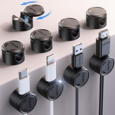 9 Pack Cord Organizer, Chfeila [360°Rotating Twist-Lock] Magnetic Cable Manager picture