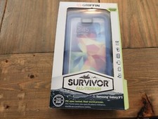 GENUINE GRIFFIN Survivor Samsung Galaxy S5 Protector Case | BLACK BLUE picture