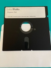 Lotus  Works program disk 5.25” Floppy software vintage 1990 Release 1.0 picture