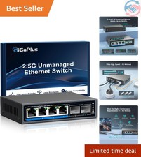 6 Ports 2.5Gb Unmanaged Ethernet Switch with 4* 2.5G Base-T Ports, 2* 10G SFP... picture