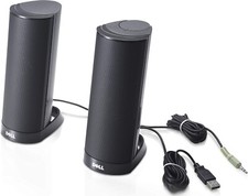 NEW - DELL 0R125K 2.0 CHANNEL MULTIMEDIA STEREO SPEAKER SYSTEM USB POWERED picture