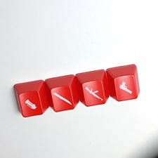 4 PCS Keycaps ABS For OEM R4 Key Caps Red Keycaps Translucent Keycaps Keyboard picture