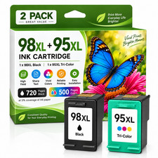 95XL 98XL Ink Cartridges For Officejet 150 100 PhotoSmart C4180 2 Pack(BK/Color) picture