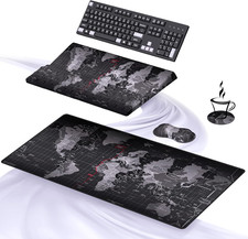 Ospelelf Ergonomic Mouse Pad and Keyboard Stand Wrist Rest Pad Set with Large Mo picture