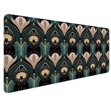 Art Deco Floral Mouse Pad 1920s Maximalist Gothic Bats Desk Mat 31.5x15.7 picture