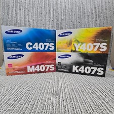 SAMSUNG CLT-M407S Y407S C407S K407S OEM Toner Cartridge Set Unopened Sealed picture