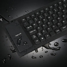 Waterproof Silicone Keyboard Foldable Flexible USB Dustproof DirtProof Full Size picture