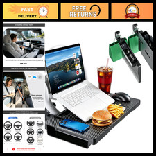 Adjustable 2-in-1 Car Laptop Desk & Steering Wheel Tray, Seat Gap Filler picture