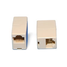 10BaseT Female to Female Coupler RJ45 Adapter - Beige picture
