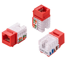 CAT6A Keystone Jack Ethernet Network 45 Degree UTP 8P8P RJ45 Multi-Pack Lot picture