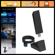 Tri-Band WiFi 7 USB Adapter - 6.5 Gbps Speed, 6 GHz Band, Windows 11 Compatible picture