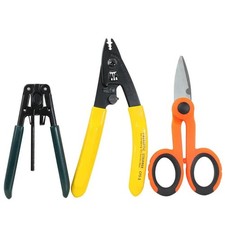 3pcs Fiber Optic Tool Kit Kev-lar Scissors 3 Hole Pliers Fiber Optic Stripper picture