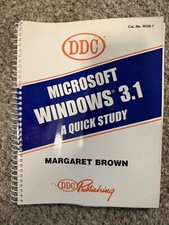 VINTAGE DDC Microsoft Windows 3.1 IBM PC Quick Reference Guide Book 1993 picture