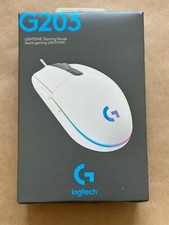 NEW LOGITECH G203 LIGHTSYNC GAMING MOUSE 910-005791 COLOR: WHITE FAST  picture