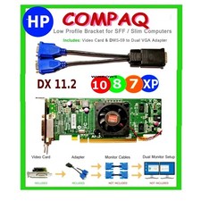 HP PAVILION COMPAQ Slimline SFF Dual VGA Monitor PCI-E x16 Video Card picture