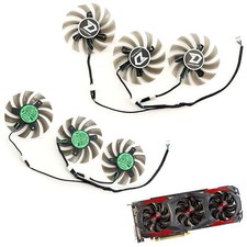 Set of 3 Fan Cooler Fan For DATALAND RX480 8GB Red Devil GA81B2U Graphics Card picture