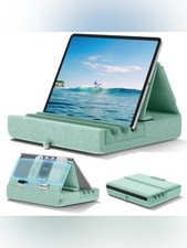 Foldable Mint Green Tablet & Phone Stand with Multi-Angle Slots picture