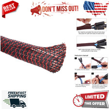 10ft - 1/2 inch Cord Protector Wire Loom Tubing Cable Sleeve Split Sleeving picture