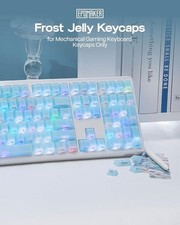 EPOMAKER Frost Jelly Keycaps Set 126 Keys ABS PC Material ANSI Layout Unused picture