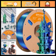 Bicolor PLA Filament 1.75mm for 3D Printers - Dual Color Two Tone 1KG Blue Green picture