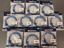 BAG OF 10 Weltron 3' Blue CAT6 RJ45 Snagless Patch Cables # 90-C6CB-BL-003 picture