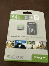 PNY 64GB Elite microSDXC Flash Memory Card 100MB/s UHS-I U1 Class 10 Full HD NEW picture