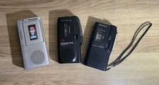 Lot of 3 Microcassette Recorders Sony M-677V Olympus S713 Panasonic RN-120 Parts picture