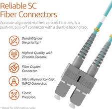 10M SC UPC-SC UPC Duplex OM3 50/125 Fiber Cable Patch Cord LSZH 2.0mm LAN picture