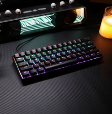 Wired mechanical keyboard, 61 keys, Blue switches, RGB backlight, two-tone injec picture