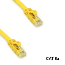 Kentek Yellow 3ft Cat6A UTP Cable 24AWG 600MHz RJ45 Ethernet Router Pure Copper picture