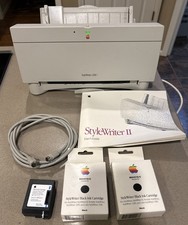 VNTG Apple StyleWriter II 1200 Printer M2003 w/sealed Ink Carts, Cables & manual picture