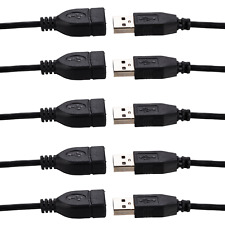 5x 6ft USB 2.0 Extension Cable Type A Male to A Female Extender HIGH SPEED Black picture