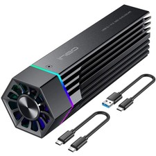 Ultra-Fast M.2 NVMe SSD Enclosure with Cooling Fan picture
