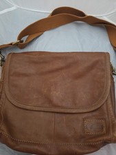 Fossil leather messenger/laptop bag fabric strap picture