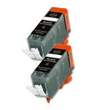 2 PK BLACK Premium Ink Cartridge plus CHIP for Canon PGI-220PGBK picture