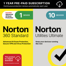 Norton 360 Standard + Utilities Ultimate | Digital Download Code Sent by Email picture