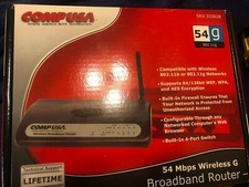 COMP USA 54g Wireless Router Ethernet Cable Power Plug Cord. 4 ports picture