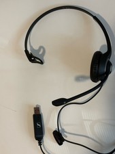 EPOS Sennheiser PC 7 USB Mono Headset Single Ear Boom Mic 10ft Cable Tested picture