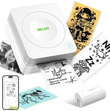 Nelko Mini Sticker Printer Bluetooth Portable Thermal Pocket Label Photo Printer picture